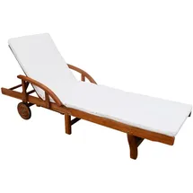vidaXL Sonnenliege 200 x 68 x 83 cm braun inkl. Rollen