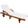 vidaXL Sonnenliege 200 x 68 x 83 cm braun inkl. Rollen