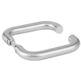 Hermat Glastürdrückerpaar 1801 BASIC 01 VA U-Form 4-KT.8mm HERMAT