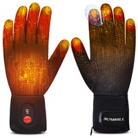 Sun Will elektrische beheizte Handschuhe für Herren Damen,wiederaufladbar beheizbare Winter Handschuhe für Outdoor Fahrrad Motorad Ski Snowdoard Jagd