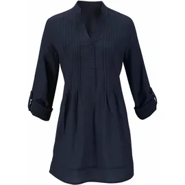 Aniston CASUAL Longbluse mit dekorativer Biesenverarbeitung Gr. 36, marine, , 654241-36