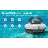 Akku Poolroboter - Kabelloser automatischer Poolsauger - 130 min Laufzeit - 5200 mAh - Doppelmotor - Selbstparkend - IPX8 wasserdicht - Für Becken...