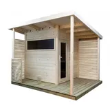 Harvia Sentiotec Gartensauna Scala Medium Saunahaus Aus Fichte Massivsauna Ca. 344x313x270 Cm