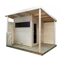 Harvia Sentiotec Gartensauna Scala Medium Saunahaus Aus Fichte Massivsauna Ca. 344x313x270 Cm
