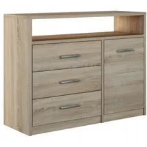 matkam Bodo 98 x 75 x 35 cm Sonoma Eiche mit 3 Schubladen / Eiche