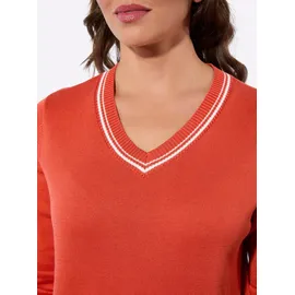 Casual Looks V-Pullover orange 50