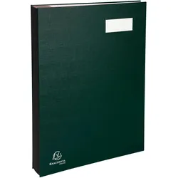 Exacompta 57023E 8x Unterschriftenmappe Klassik, 20 Fächer, 24x34cm - Grün