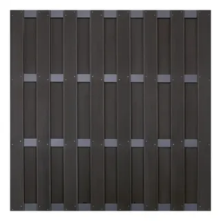 GROJA Bausatz DB7 Fertigzaun DIY ohne Pfosten 180 cm x 180 cm Anthrazit