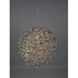 LED-Leuchte Kugel Metall Silber 60 cm