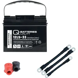 Q-Batteries 216V-Anlage 18 x 12LS-33 für Sicherheitsbeleuchtung Inkl. Zubehör un...