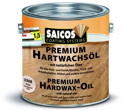 SAICOS Premium Hartwachsöl, Farbe 3308 Frost transparent matt, Größe 0,75 Liter