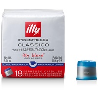 illy Iperespresso Kaffeekapseln klassische Röstung CLASSICO LUNGO, 1 Packungen zu je 18 Kaffeekapseln