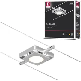 Paulmann LED Seilsystem MacLED Einzelspot 250lm 4,5W 3000K 12V Chrom matt Chrom