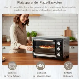 lestix international 18 Liter Mini Stand Backofen