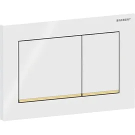 Geberit Omega30 Betätigungsplatte weiß/vergoldet 115.080.KK.1