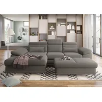 sit&more Ecksofa »Cabrio L-Form, B: 295 cm, mit Sitztiefen-, Arm- & Kopfteilverstellung« 2 Nierenkissen, Federkern, optional Bettfunktion und Stauraum