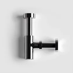 Clou Minisuk Siphon für Handwaschbecken, Badkeramik, chrom