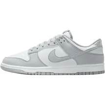 Nike Dunk Low Retro Sneaker, White Lt Smoke Grey White, 44.5 EU
