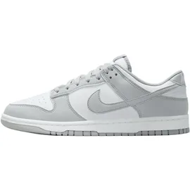 Nike Dunk Low Retro Sneaker, White Lt Smoke Grey White, 44.5 EU
