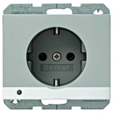 Berker K.5 Steckdose SCHUKO mit LED-Orientierungslicht und erhöhtem Berührungsschutz, alu