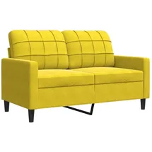 vidaXL 2-Sitzer-Sofa Gelb 120 cm Samt