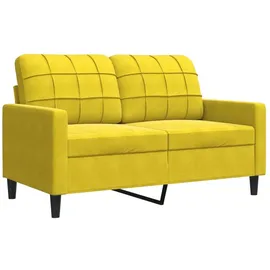 vidaXL 2-Sitzer-Sofa Gelb 120 cm Samt