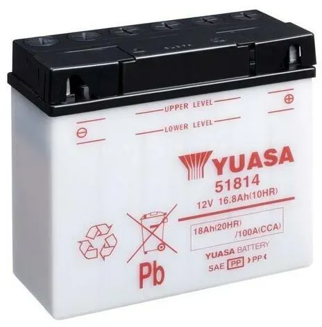 YUASA YUASA conventionele YUASA batterij zonder zuur pack - 51814 Batterij zonder acid pack