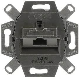 Busch-Jaeger 0218/11-101 UAE-Anschlussdose, RJ45, Cat. 6a iso, geschirmt, 1 Steckbuchse, 8 (8)-polig