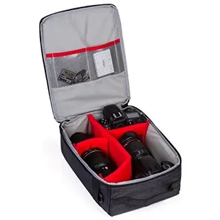 G-raphy Kamera-Einsatztasche, Trennwand, Kamera-Objektivtasche für DSLR-, SLR-Kameras usw., Objektive, Blitze, machen Sie Ihre eigene Kameratasche, grau, Kameratasche