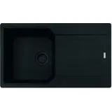 Franke Spüle URBAN UBG 611-86 in BLACK MATT - BLACK COLLECTION mit Excenterbedienung Drehknopf Edelstahl / Ausschnittmaß 840 x 480 mm R15 / - Schwarz