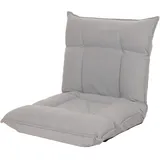 Mendler Bodensessel HWC-N44, Relaxsessel Bodenkissen Bodensofa Klappsessel 6 Relaxpositionen, stabiles Gestell Samt - hellgrau