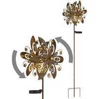 GLOBO Solarleuchte Garten Außen Solarlampe Erdspieß Windrad Solar 36578