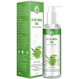 CUSMAY Aloe Vera Gel 100% Pur - für Gesicht Haare Körper - Natürliche, Beruhigende und Pflegende Feuchtigkeitscreme After Sun - Ideal Naturkosmetik für Trockene, Strapazierte Haut & Sonnenbrand - 250ml