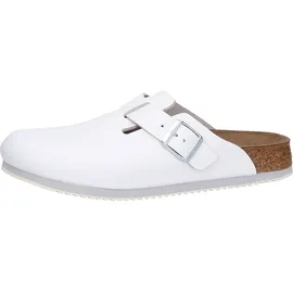 Birkenstock Boston Super Grip Naturleder weiß schmal 45