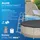 BESTWAY Steel Pro Max Frame Pool Set 396 x 107 cm beige inkl. Filterpumpe + Überdachung