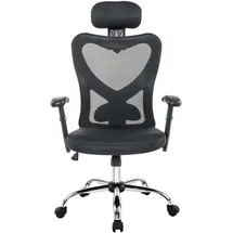 SalesFever Drehstuhl mit Schmetterlingsmechanismus schwarz