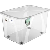 Rotho Aufbewahrungsbox Lona mit Deckel 50 L transparent