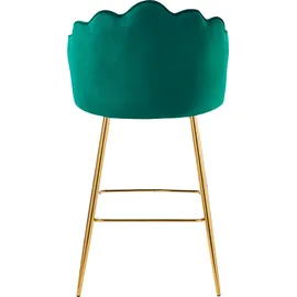 SalesFever Barhocker 2er Set 52 x 100 x 54 cm Grün/Gold