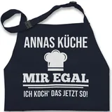 Kinderschürze Schürze Kinder Jungen Mädchen - Kochschürze - Mir egal ich koch das jetzt so mit Namen - 2-6 Jahre - Navy Blau - für junge name küchen geschenke kinderschürzen - 2-6 Jahre