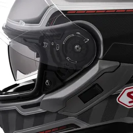 Shoei GT-Air 3 Discipline, Integralhelm - Matt Grau/Schwarz/Rot - XS