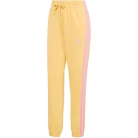 adidas Essentials 3-Streifen French Terry Cuffed Jogginghose semi ice tangerine/st tropic bloom L