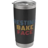 Resting Bake Face Retro 70er Jahre Vintage Doppelwandiger Edelstahl-Thermobecher