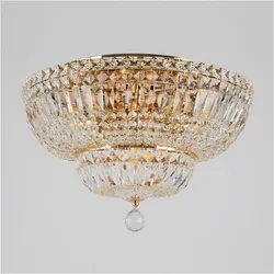 Basfor Kristall Deckenleuchte gold antik Diamantform Ø46 cm