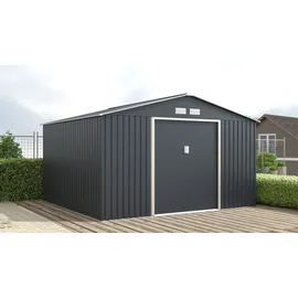 Konifera Gartenhaus Burgos Plus 3,41 x 3,22 m Beige/Grau
