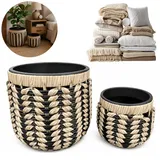 Rattan Pflanzkübel Arrow mit Einsatz Balkon Terrasse Garten Blumentopf klein gro