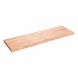 vidaXL Waschtischplatte Hellbraun 160x50x(2-6) cm Massivholz Behandelt