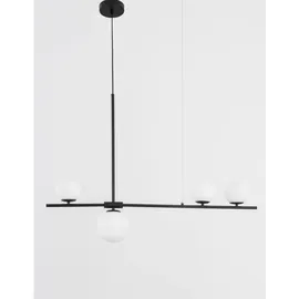 Nova Luce Impero 4-flg. G9 60 cm schwarz, weiß