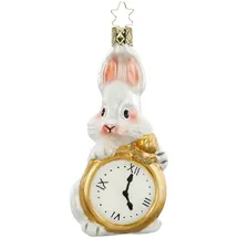 INGE-GLAS Inge Glas - Verspäteter Hase - Christbaumschmuck, Baumschmuck - Glas - 1 Stück