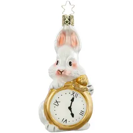 INGE-GLAS Inge Glas - Verspäteter Hase - Christbaumschmuck, Baumschmuck - Glas - 1 Stück
