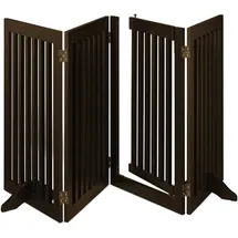 Relaxdays Treppenschutzgitter 92 cm hoch 92 x 207 cm Braun